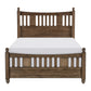 Reva Queen Bed Finial Topped Posts Vertical Slats Light Brown Wood By Casagear Home BM314291