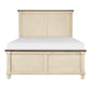 Cadie Queen Size Bed Rosy Brown Plank Style Tops Antique White Wood By Casagear Home BM314292