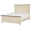 Cadie Queen Size Bed Rosy Brown Plank Style Tops Antique White Wood By Casagear Home BM314292