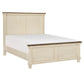 Cadie Queen Size Bed Rosy Brown Plank Style Tops Antique White Wood By Casagear Home BM314292