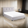 Orra Queen Platform Bed, Tufted Gray Polyester Upholstery, Solid Wood By Casagear Home