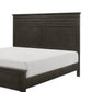 Candy Queen Bed Farmhouse Embossed Accented Headboard Charcoal Gray Wood By Casagear Home BM314296