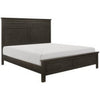 Candy Queen Bed Farmhouse Embossed Accented Headboard Charcoal Gray Wood By Casagear Home BM314296