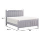 Elsa Queen Bed Ball Finials on Bed Posts Turned Feet Gray Wood Frame By Casagear Home BM314297