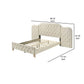 Ronny Inch Queen Size Bed Wall Headboard Beige Linen Tufted Upholstery By Casagear Home BM314303