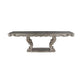 Aria 85-102 Inch Dining Table Extendable Wood Top Classic Antique Platinum By Casagear Home BM314304