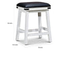 Nio 24 Inch Counter Stool Black Bonded Leather Seat Antique White Finish By Casagear Home BM314319