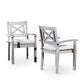 35 Inch Set of 2 Dining Armchairs, Cushioned, X Open Back, Silver, Gray By Casagear Home