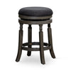 Opi 24 Inch Swivel Counter Stool, Cushioned Seat, Black and Gray Finish By Casagear Home