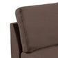 Remy 32 Inch Modular Armless Sofa Chair Soft Brown Chenille Solid Wood By Casagear Home BM314388