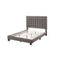 Ady California King Bed Tufted Upholstered Headboard Grayish Brown By Casagear Home BM314396