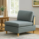 Gimy 37 Inch Modular Armless Sofa Chair, Gray Dorris Upholstery, Wood By Casagear Home