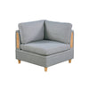 Gimy 37 Inch Modular Corner Sofa Chair Light Gray Dorris Fabric Wood By Casagear Home BM314409