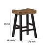 Casy 25 Inch Counter Height Stool Brown Saddle Seat Black Set of 2 By Casagear Home BM314439