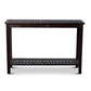 Ani 48 Inch Console Table, 2 Shelves, Slatted Design, Eucalyptus Espresso By Casagear Home