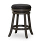 Opi 24 Inch Swivel Counter Stool, Cushioned, Weathered Gray, Charcoal By Casagear Home