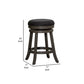 Opi 24 Inch Swivel Counter Stool, Cushioned, Weathered Gray, Charcoal By Casagear Home