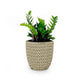 Wiki 15 Inch Self Watering Planter, Handwoven Rattan Wicker, Beige By Casagear Home