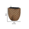 Wiki Self Watering Planter Set of 2, Handwoven Rattan, Natural Brown By Casagear Home