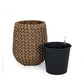 Wiki 17 Inch Self Watering Planter, Handwoven Rattan Wicker, Natural By Casagear Home