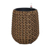 Wiki 17 Inch Self Watering Planter, Handwoven Rattan Wicker, Natural By Casagear Home