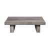 Hida 33 Inch Outdoor Patio Coffee Table Grooved Top Gray Eucalyptus Wood By Casagear Home BM314482