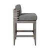 Hida 28 Inch Outdoor Patio Counter Stool Chair Gray Olefin Cushions By Casagear Home BM314484