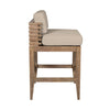 Hida 30 Inch Outdoor Patio Barstool Chair Taupe Olefin Cushions Wood By Casagear Home BM314487