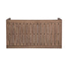 Sol 52 Inch Outdoor Coffee Table Slatted Top Weathered Eucalyptus Wood By Casagear Home BM314490