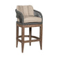 Kimi 26 Inch Outdoor Patio Counter Stool Chair, Olefin and Gray Woven Rope By Casagear Home