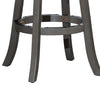 Opi 30 Inch Swivel Barstool Round Weathered Gray Faux Leather and Wood By Casagear Home BM314504