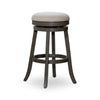 Opi 30 Inch Swivel Barstool Round Cushioned Seat Weathered Gray Beige By Casagear Home BM314505