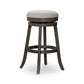 Opi 30 Inch Swivel Barstool Round Cushioned Seat Weathered Gray Beige By Casagear Home BM314505