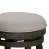 Opi 30 Inch Swivel Barstool Round Cushioned Seat Weathered Gray Beige By Casagear Home BM314505