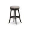 Opi 30 Inch Swivel Barstool Round Cushioned Seat Weathered Gray Beige By Casagear Home BM314505