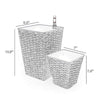 Aly 14 Inch Self Watering Planter Set of 2 Hand Woven Wicker Gray By Casagear Home BM314512