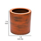 8 Inch Self Watering Planter, Painted Plastic Body, Round Top, Warm Brown By Casagear Home