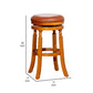 Opi 30 Inch Swivel Barstool, Bonded Leather, Natural Brown Solid Wood By Casagear Home