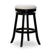 Opi 30 Inch Swivel Barstool, Beige Polyester, Espresso Brown Solid Wood By Casagear Home