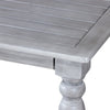 35 Inch Side End Table Square Slatted Top Multi Step Silver Gray Finish By Casagear Home BM314544