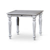 35 Inch Side End Table Square Slatted Top Multi Step Silver Gray Finish By Casagear Home BM314544