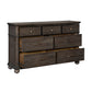 Carny 60 Inch Wide Dresser 7 Drawers Bronze Handles Brushed Brown Wood By Casagear Home BM314549