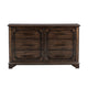 Amey 61 Inch Wide Dresser 6 Drawers with Bar Handles Rustic Brown Wood By Casagear Home BM314552
