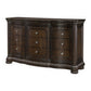 Joni 68 Inch Wide Dresser 9 Drawers Faux Crystal Knobs Dark Cherry Brown By Casagear Home BM314555