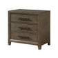 Wyn 27 Inch Nightstand 3 Drawers Nickel Handles Brushed Walnut Brown By Casagear Home BM314561