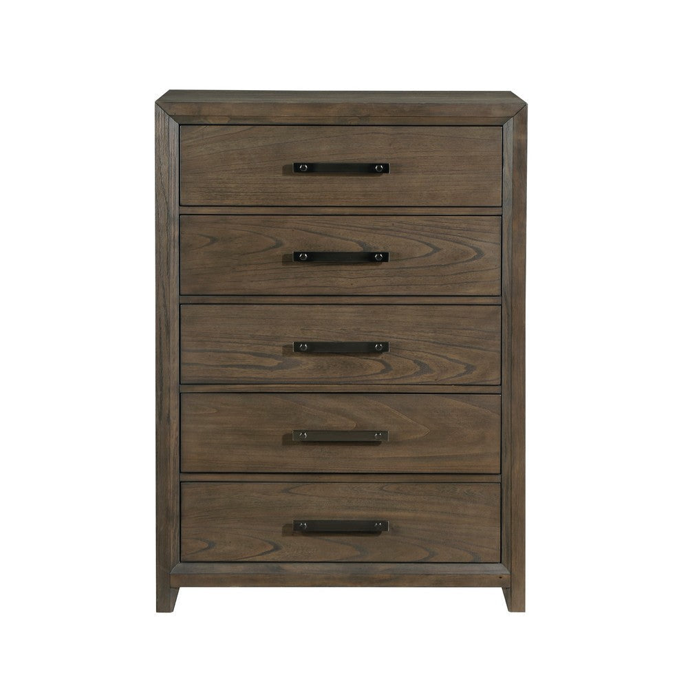 Buy Wyn 52 Inch Tall Dresser Chest, 5 Drawers, Nickel Handles, Walnut Brown By Casagear Home | Casagear Buy Wyn 52 Inch Tall Dresser Chest, 5 Drawers, Nickel Handles, Walnut Brown By Casagear Home | Casagear