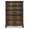 Deborah 56 Inch Tall Dresser Chest 5 Drawers Drop Handles Brown Wood By Casagear Home BM314571