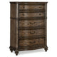 Deborah 56 Inch Tall Dresser Chest, 5 Drawers, Drop Handles, Brown Wood By Casagear Home