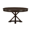 Berey 54 Inch Dining Table Round 4 Seater Driftwood Brown Wood Finish By Casagear Home BM314573