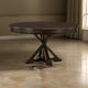 Berey 54 Inch Dining Table, Round 4 Seater, Driftwood Brown Wood Finish By Casagear Home